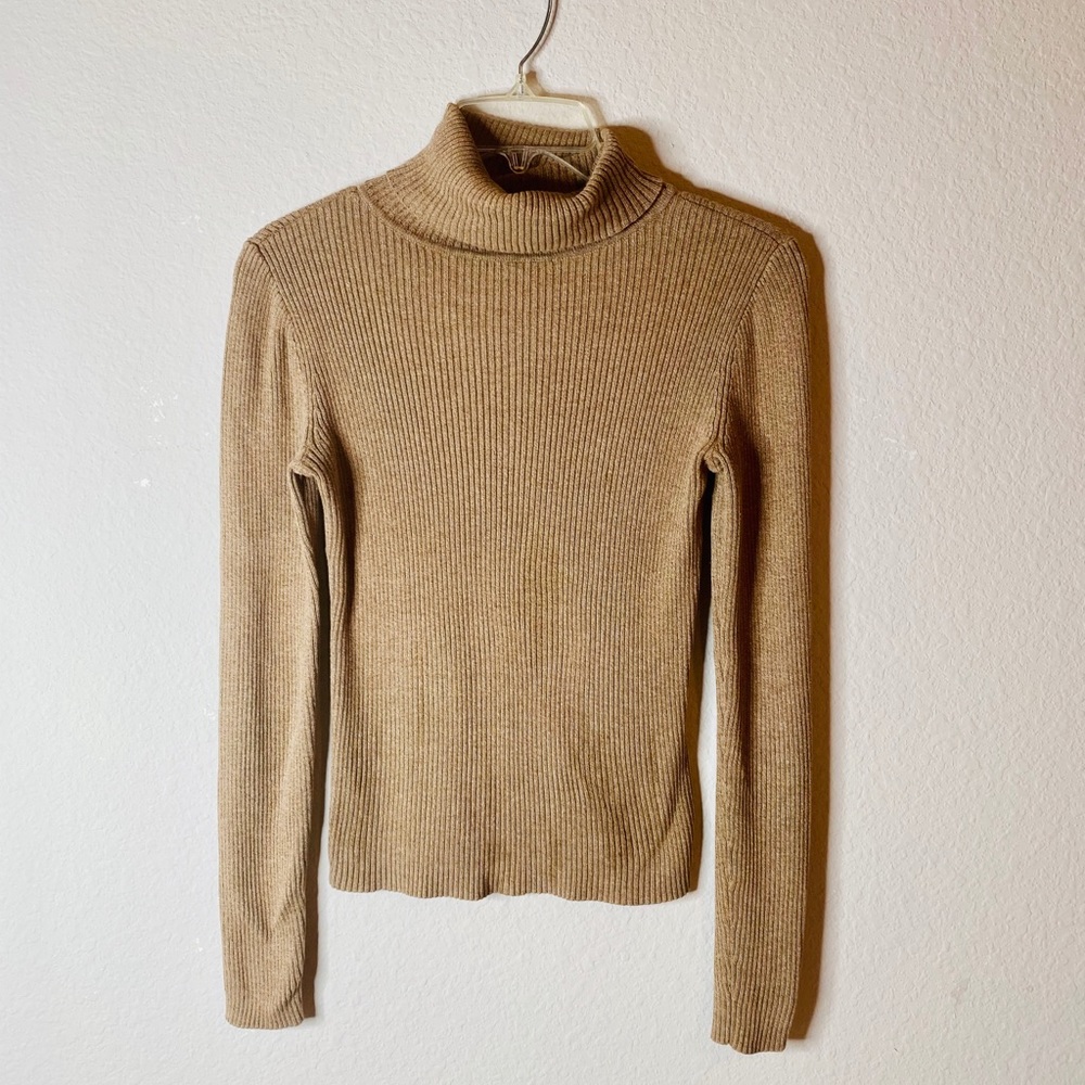 GAP Turtleneck Taupe Tan Sweater Sz: S